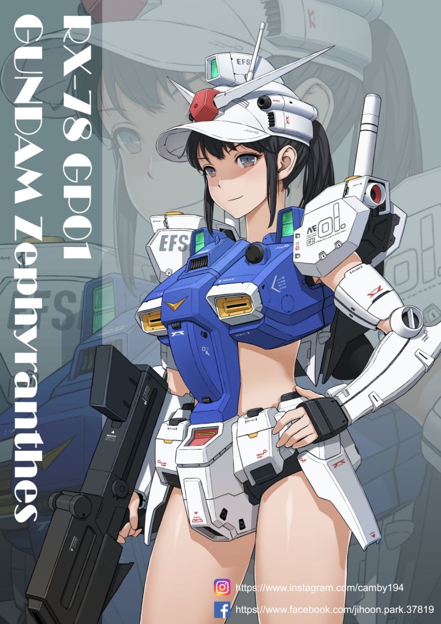 韩国画师绘制高达RX-78美少女 萌与燃完美结合